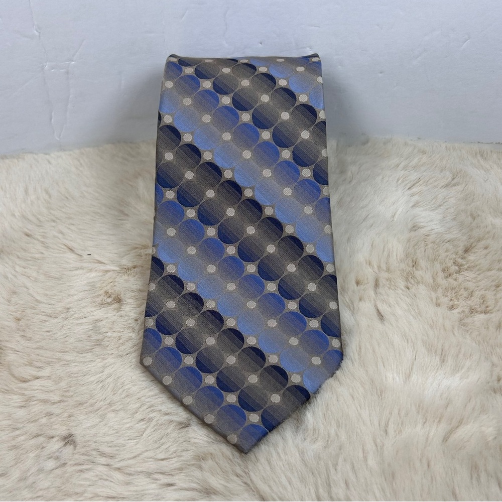 Van Heusen Blue‎ and Gray Striped Tie